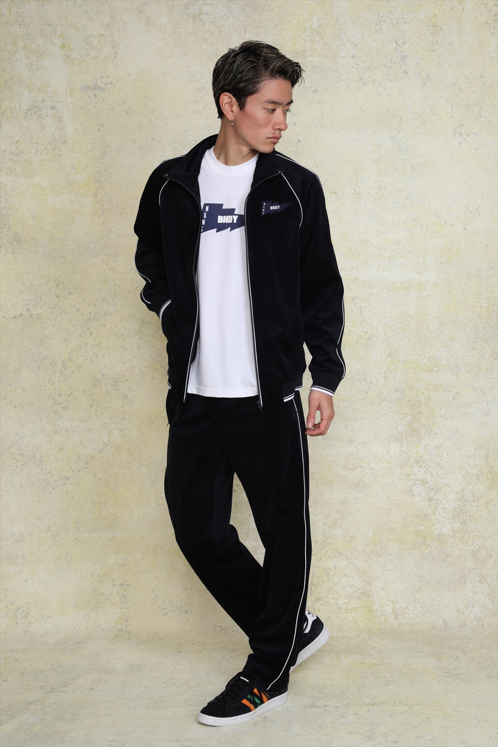 画像: 【30%OFF】RATS/VELOR TRACK JKT（NAVY）［ベロアトラックJKT-24春夏］
