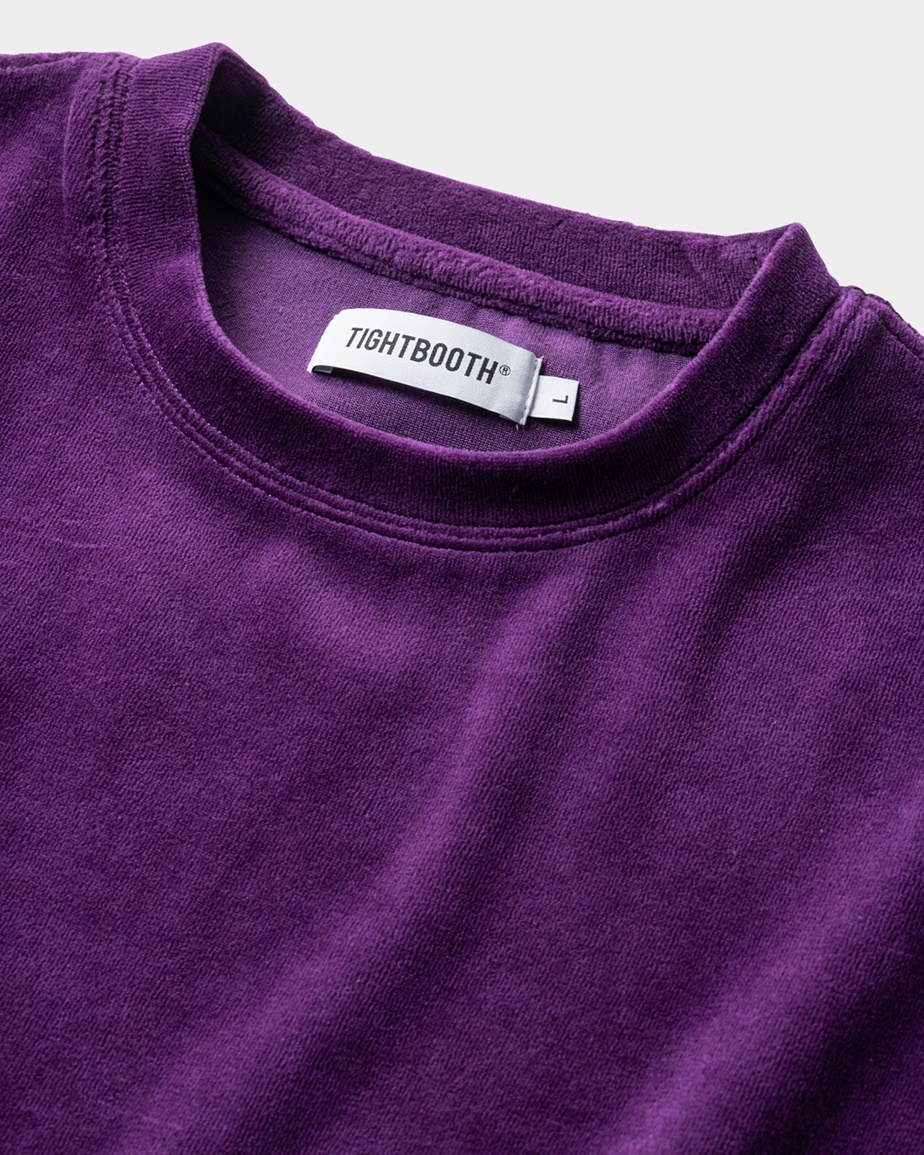 画像: TIGHTBOOTH/VELOUR T-SHIRT（Purple）［ベロアT-24春夏］