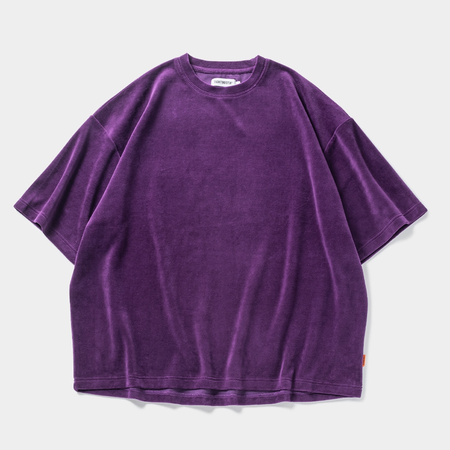 画像: TIGHTBOOTH/VELOUR T-SHIRT（Purple）［ベロアT-24春夏］