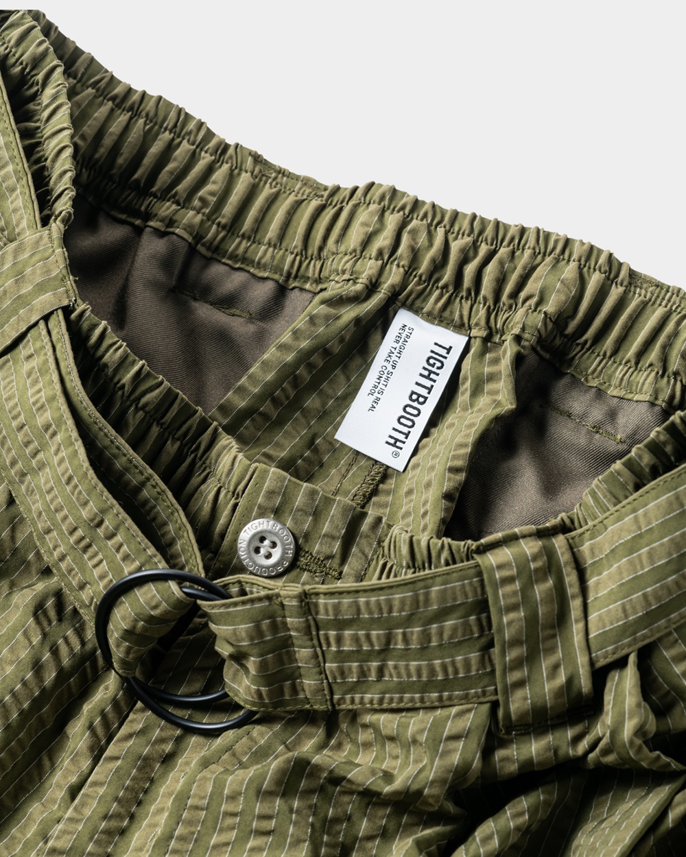 画像: TIGHTBOOTH/SEERSUCKER BALLOON PANTS（Olive） 【20%OFF】［シアサッカーバルーンパンツ-24春夏］