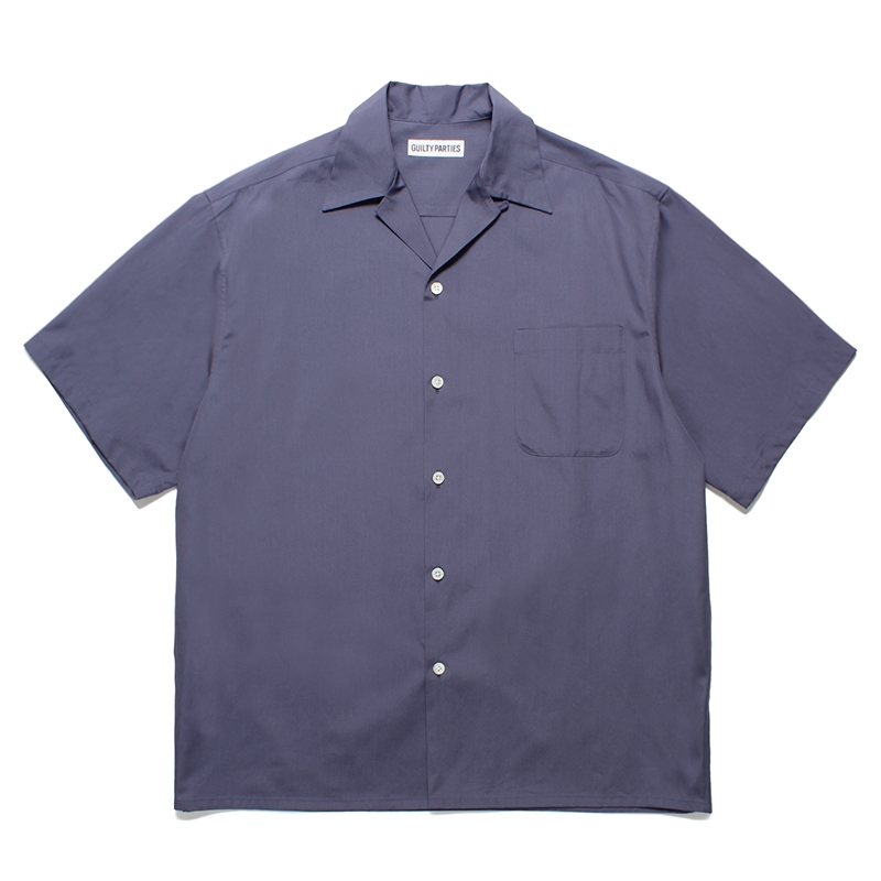 画像: WACKO MARIA/TESSITURA MONTI / OPEN COLLAR SHIRT（NAVY）［オープンカラーシャツ-24春夏］