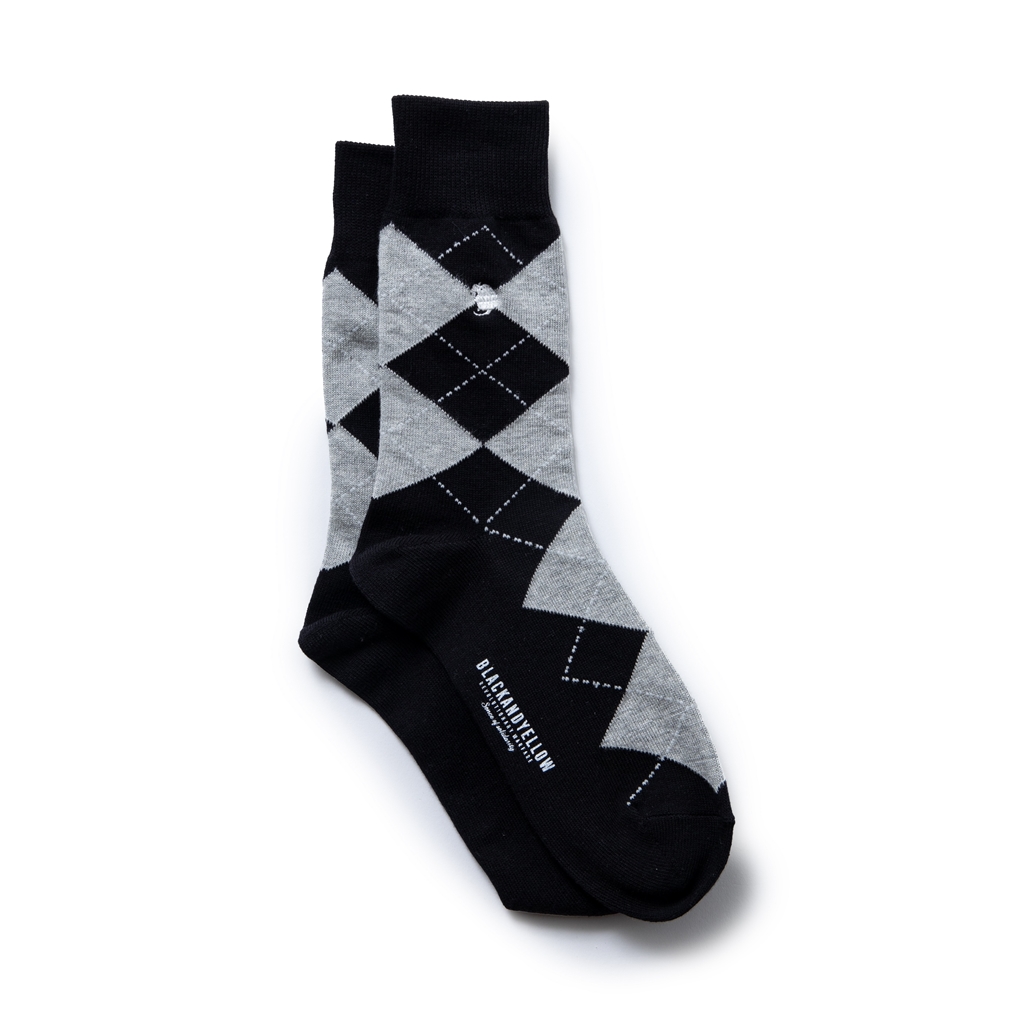 画像: 【30%OFF】RATS/COTTON ACRYLIC ARGYLE SOCKS（BLACK）［ソックス-24春夏］