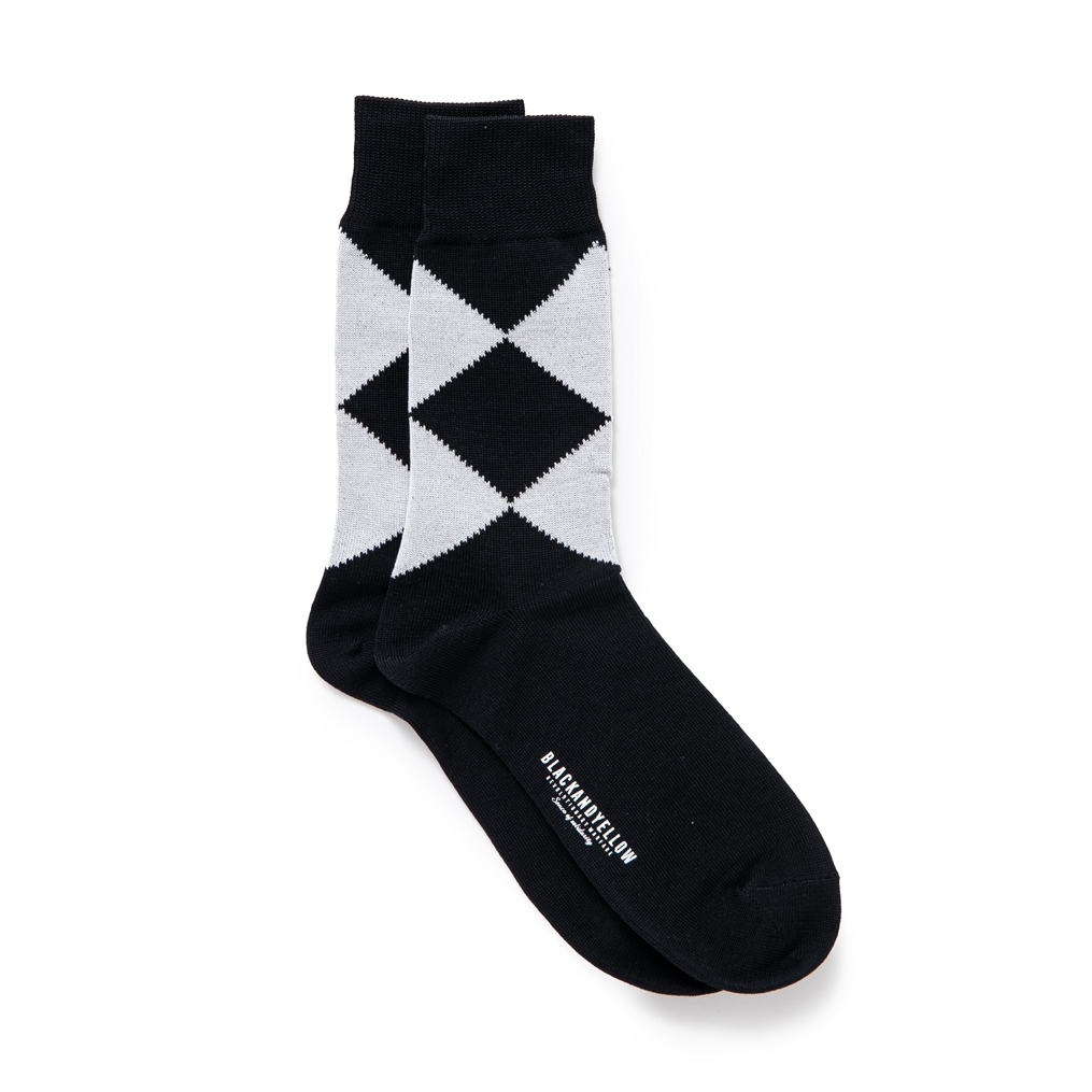 画像: 【30%OFF】RATS/50'S EGYPTIAN COTTON ARGYLE SOCKS（BLACK）［ソックス-24春夏］