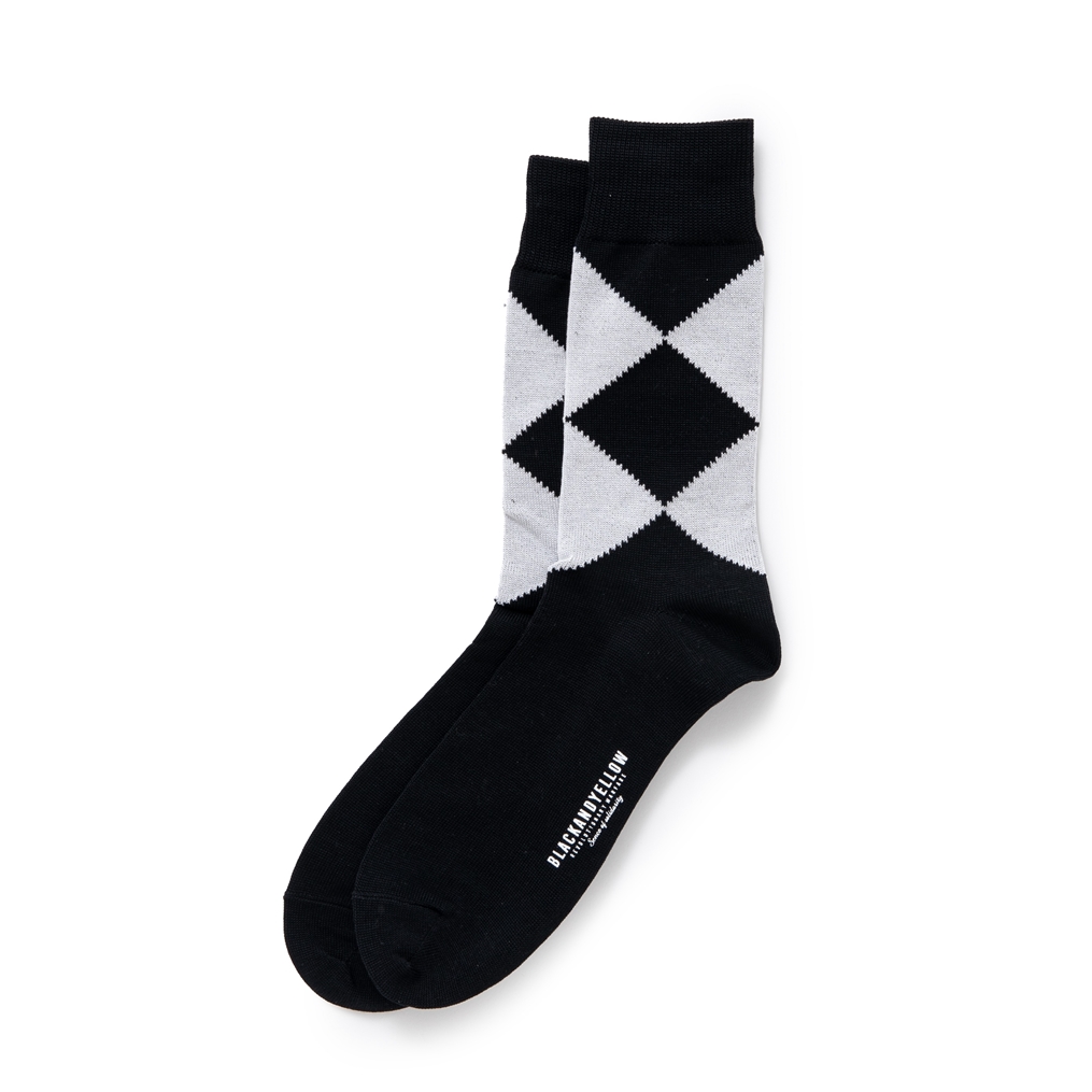 画像: 【30%OFF】RATS/50'S EGYPTIAN COTTON ARGYLE SOCKS（BLACK）［ソックス-24春夏］