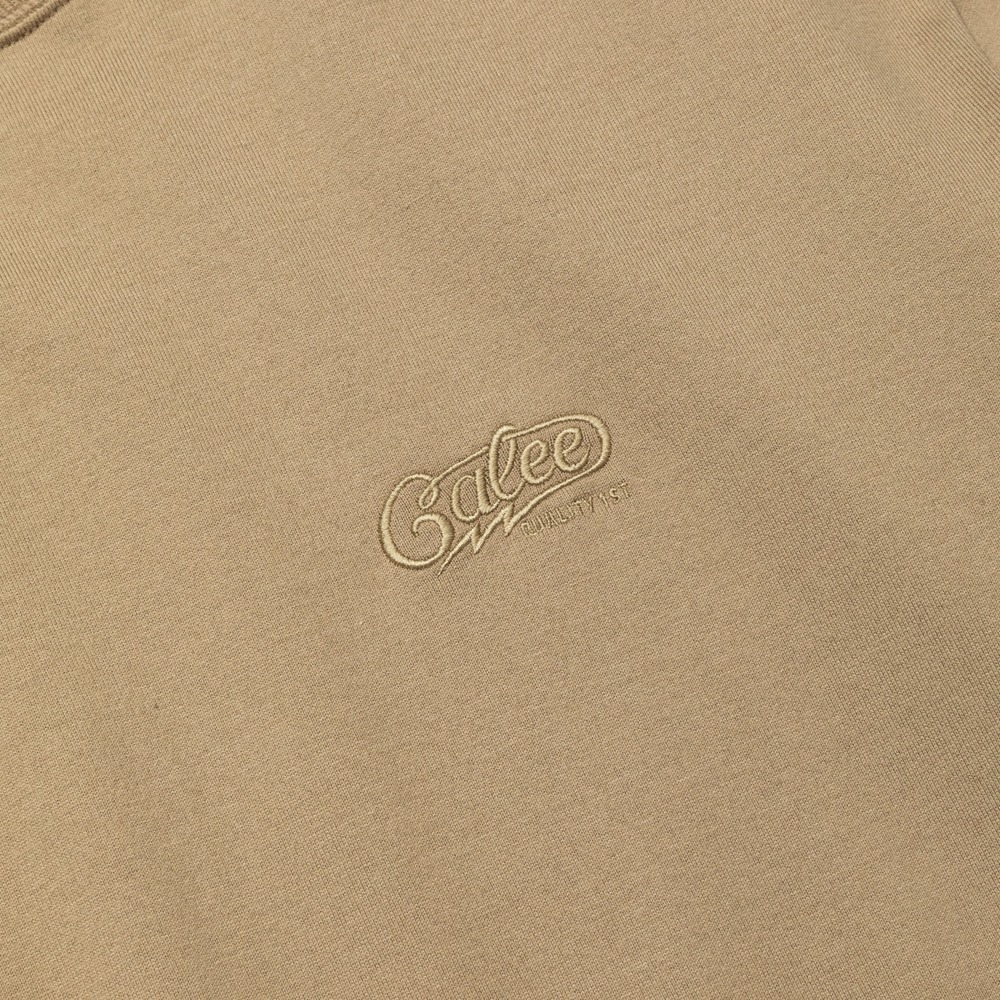 画像: CALEE/EMBROIDERY DROP SHOULDER S/S TEE（BEIGE）［ドロップショルダー刺繍T-24春夏］