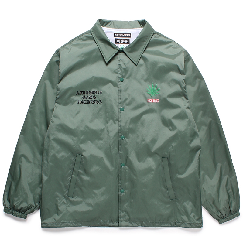 画像: WACKO MARIA/舐達麻 / HIGH TIMES / COACH JACKET（GREEN）［コーチJKT-24春夏］