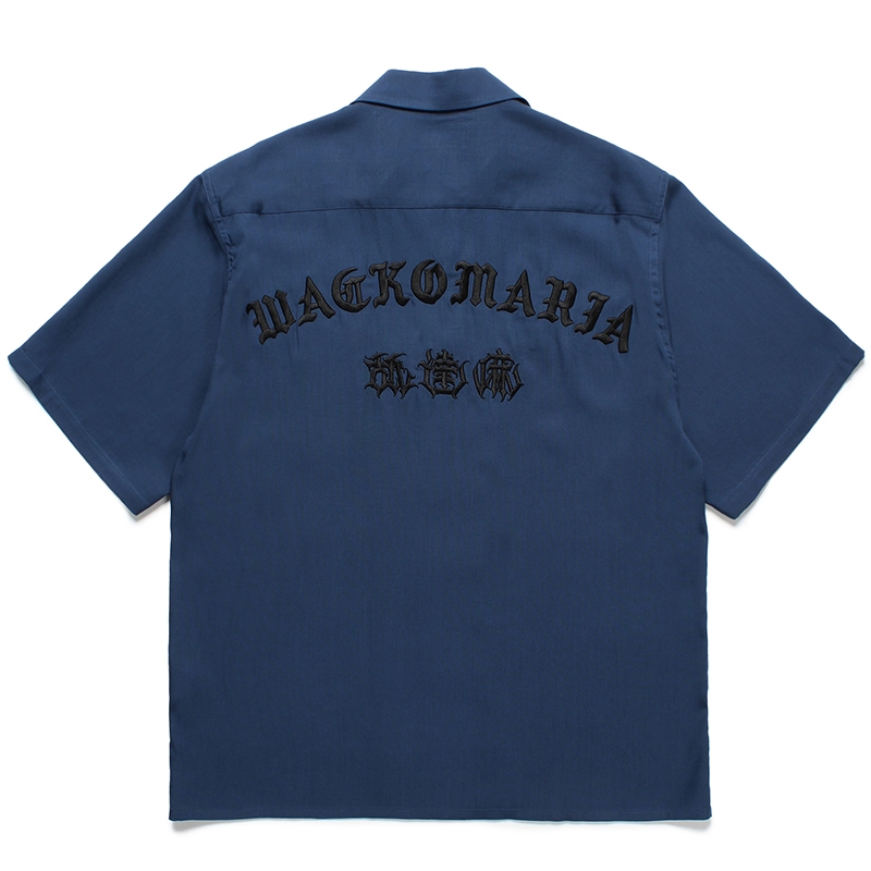 画像: WACKO MARIA/舐達麻 / HIGH TIMES / 50'S OPEN COLLAR SHIRT（NAVY）［50'Sオープンカラーシャツ-24春夏］