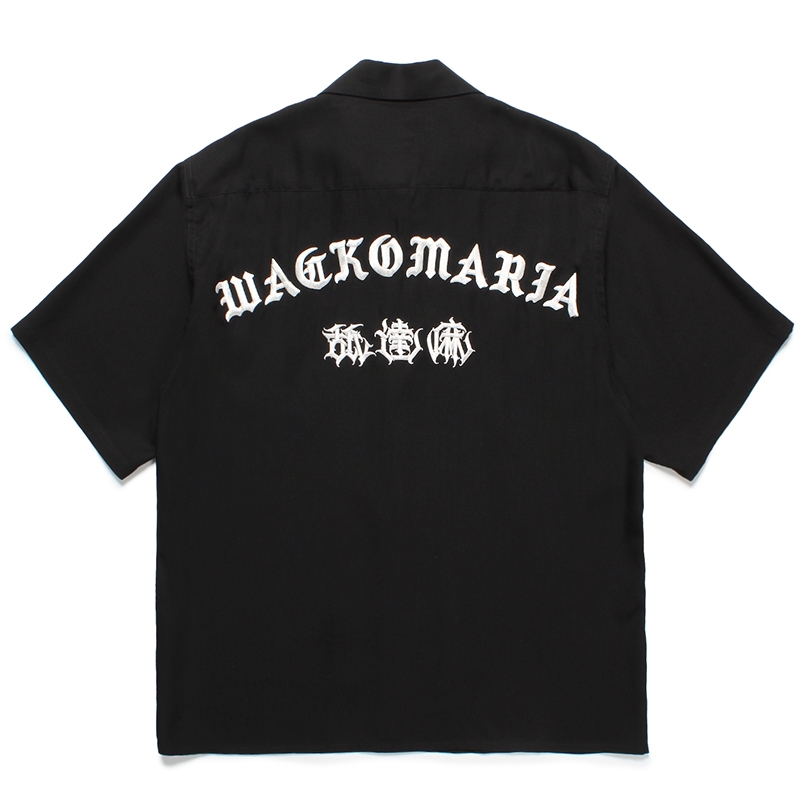 画像: WACKO MARIA/舐達麻 / HIGH TIMES / 50'S OPEN COLLAR SHIRT（BLACK）［50'Sオープンカラーシャツ-24春夏］