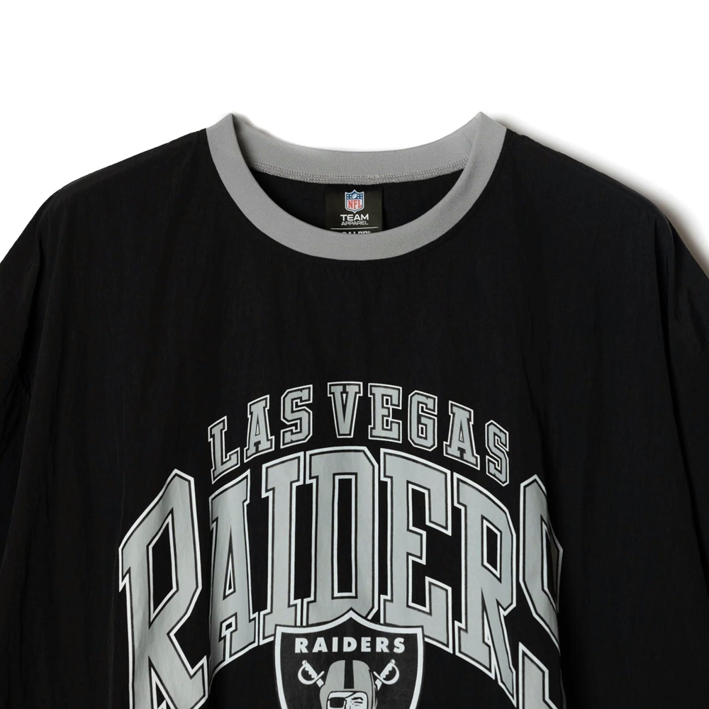 画像: CALEE/× NFL RAIDERS S/S NYLON GAME SH（BLACK）［ナイロンゲームシャツ-23春夏］