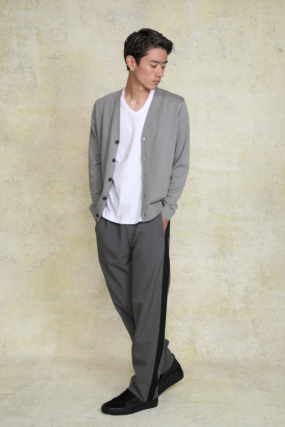 画像: RATS/EASY LINE SLACKS PANTS（GRAY/BLACK LINE）［ラインスラックスパンツ-24春夏］