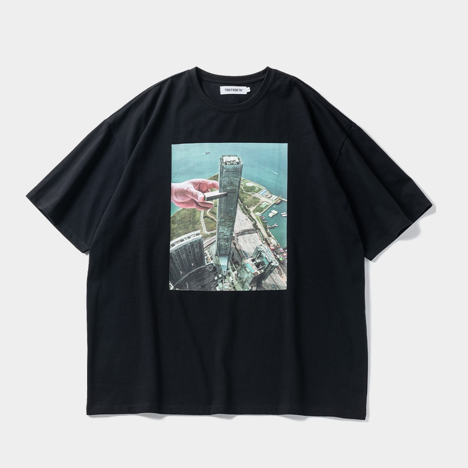 画像: TIGHTBOOTH/JENGA T-SHIRT（Black）［プリントT-24春夏］