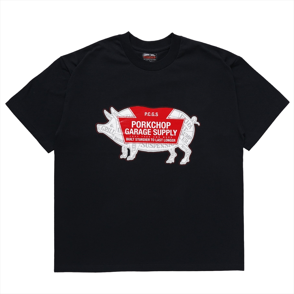 画像: PORKCHOP/LOGO PORK TEE（BLACK）［プリントT-24春夏］