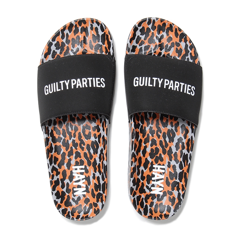 画像1: WACKO MARIA/HAYN / LEOPARD SHOWER SANDALS（ORANGE）［レオパードサンダル-24春夏］ (1)