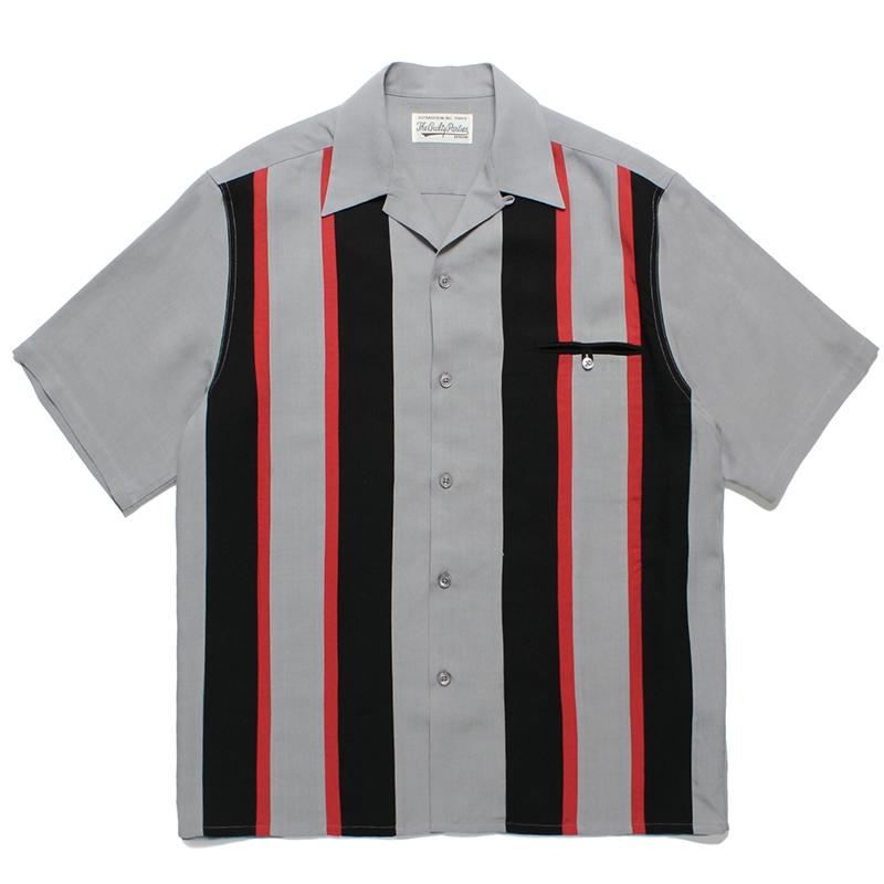 画像1: WACKO MARIA/SWITCHING 50'S OPEN COLLAR SHIRT（GRAY）［スイッチング50'Sオープンカラーシャツ-24春夏］ (1)