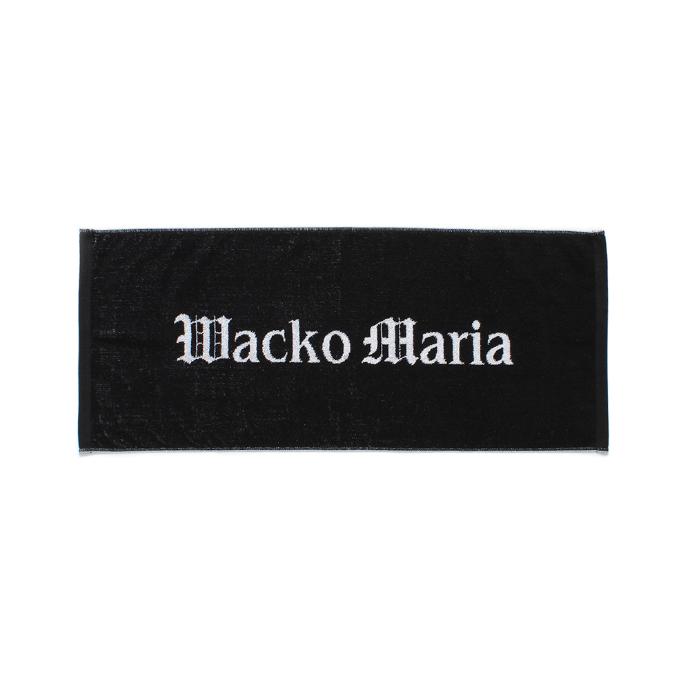 画像1: WACKO MARIA/LOGO JACQUARD TOWEL（SMALL）（BLACK）［ロゴジャガードタオル-24春夏］ (1)
