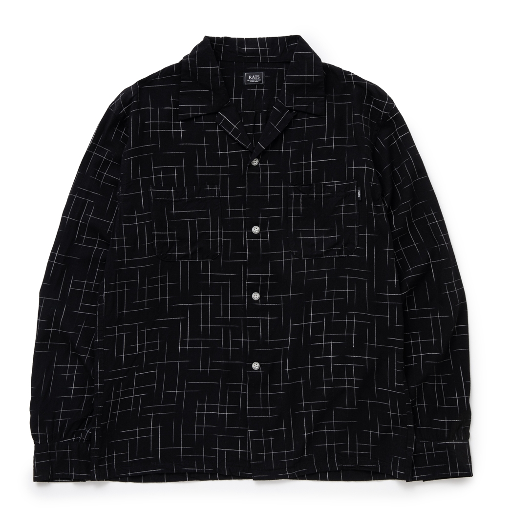 画像: RATS/KASURI RAYON SHIRT（BLACK）［カスリレーヨンシャツ-24春夏］