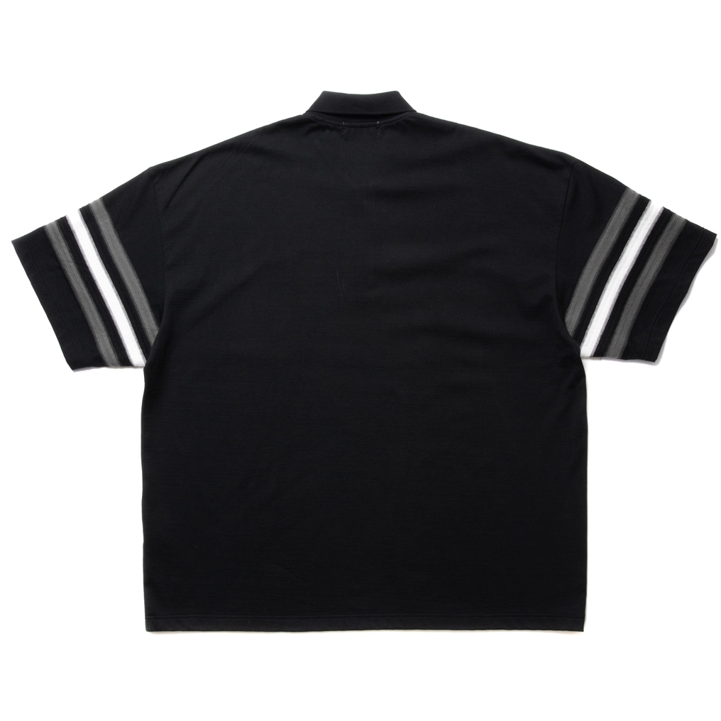 画像: COOTIE PRODUCTIONS/Jacquard Sleeve S/S Polo（Black）［ジャガードスリーブポロ-24春夏］