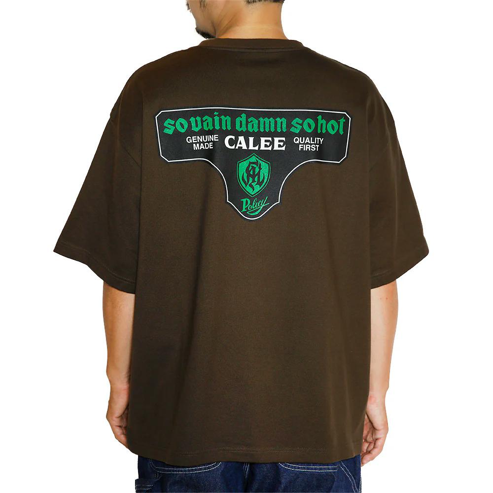 画像: 【30%OFF】CALEE/DROP SHOULDER S.V.D.S.H LOGO TEE ＜NATURALLY PAINT DESIGN＞（BROWN）［ドロップショルダープリントT-24春夏］