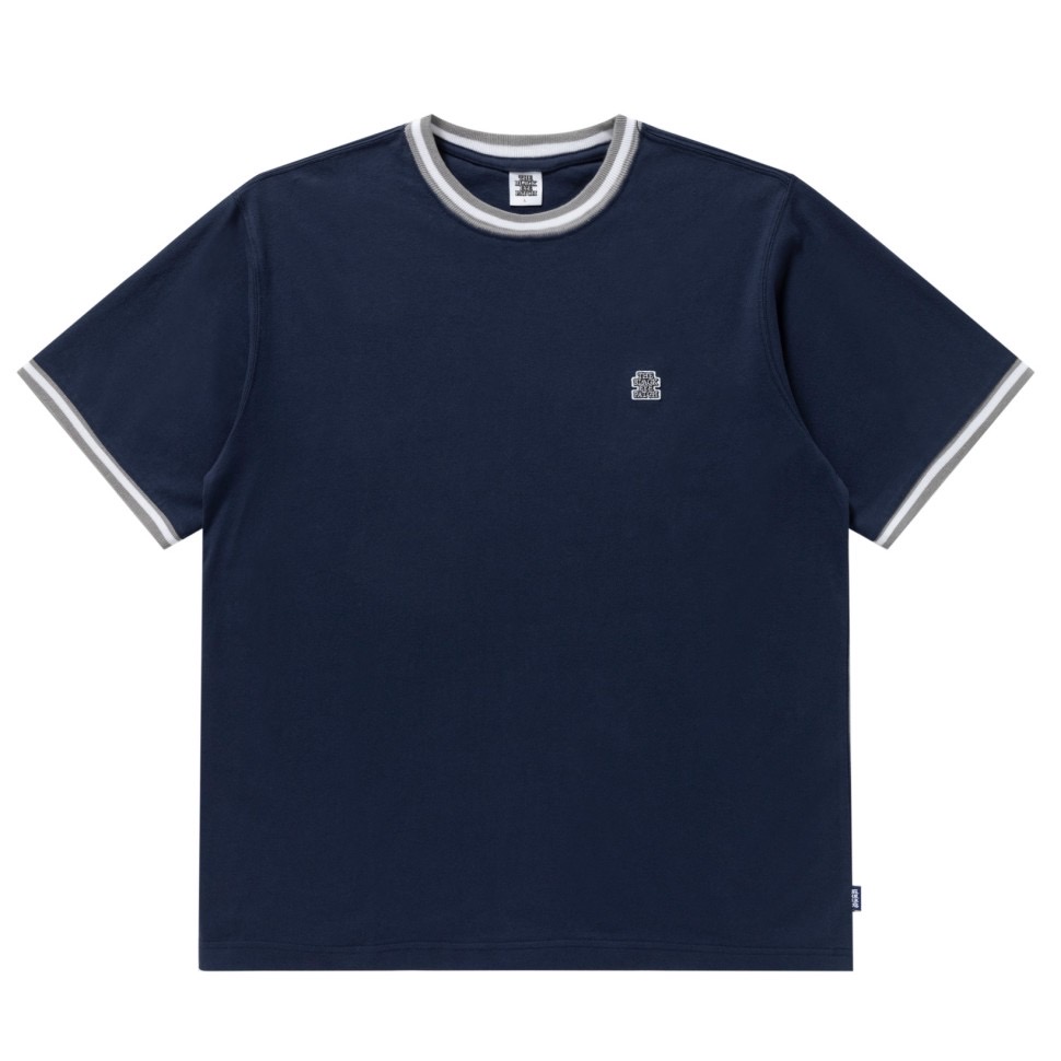 画像: BlackEyePatch/SMALL OG LABEL RIB KNITTED TEE（NAVY）