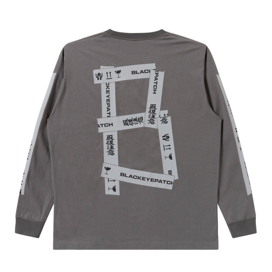 画像: BlackEyePatch/HWC TAPED L/S TEE（CHARCOAL）