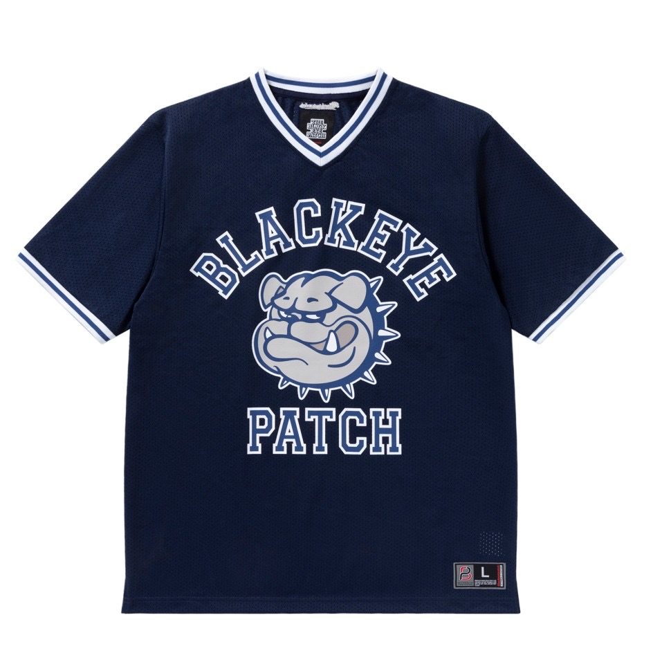 画像: BlackEyePatch/BULLDOG V NECK GAME SHIRT（NAVY）