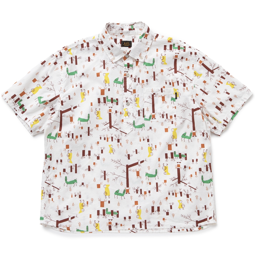 画像: 【30%OFF】RATS/LITTLE RED RIDING HOOD B.D S/S SHIRT（WHITE）［プルオーバーシャツ-24春夏］