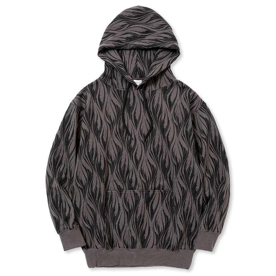 画像: CALEE/FEATER PATTERN PULLOVER HD（CHARCOAL） 【30%OFF】［フェザー柄プルオーバーパーカー-23秋冬］