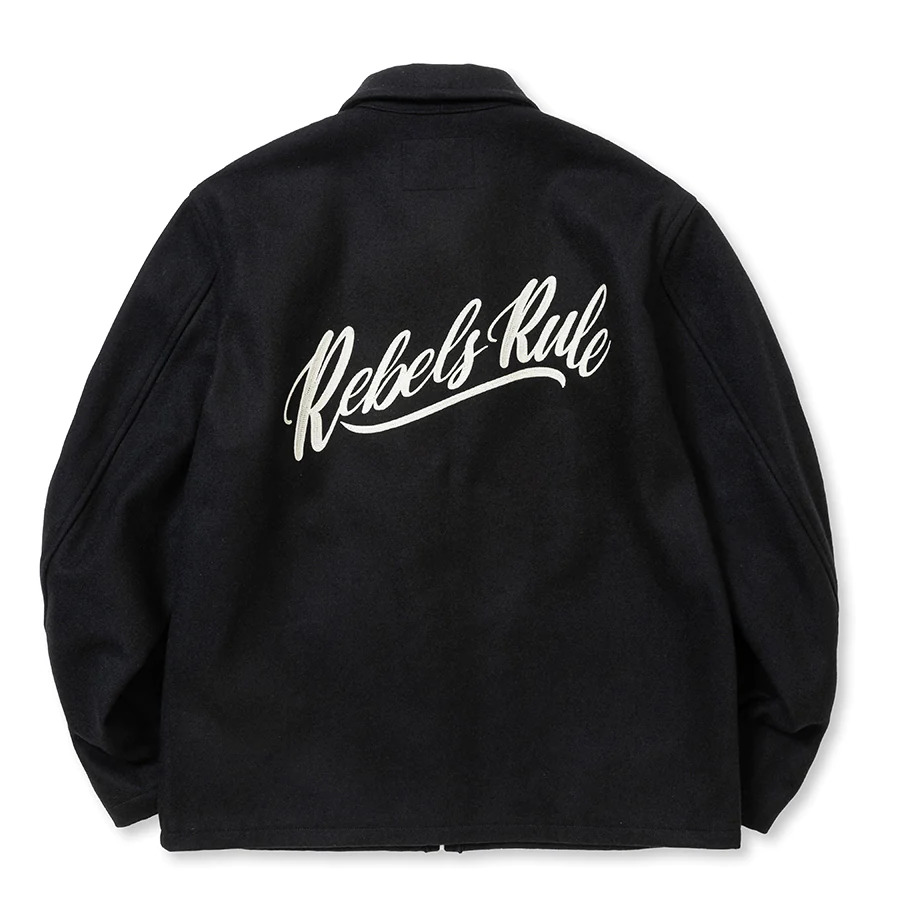 画像: CALEE/MELTON WOOL SPORTS TYPE JACKET＜REBELS RULE＞（BLACK） 【40%OFF】［メルトンウールスポーツJKT-23秋冬］