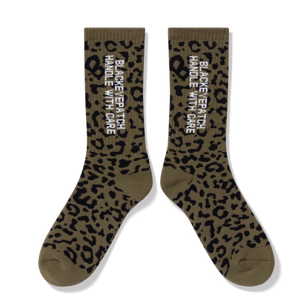 画像: BlackEyePatch/HWC LEOPARD PATTERNED SOCKS（OLIVE）