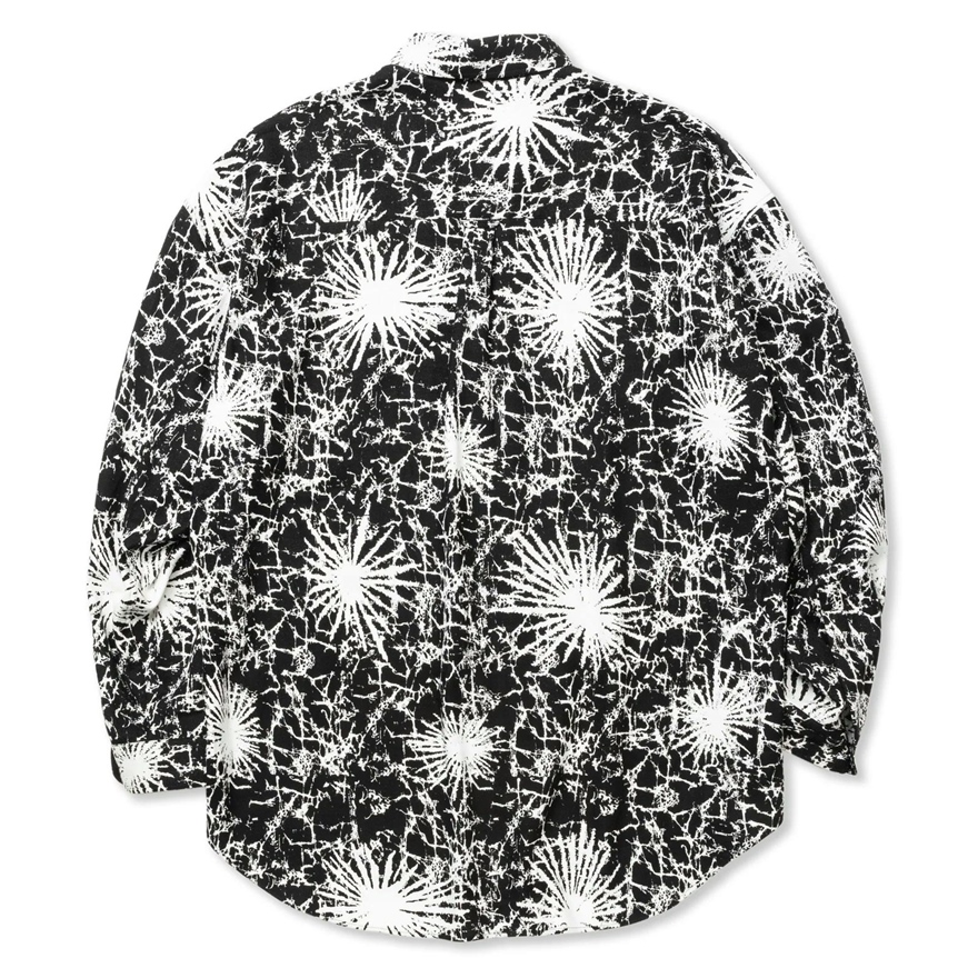 画像: CALEE/BATIK PATTERN OVER SHILHOUETTE L/S SH（BLACK）［オーバーシルエットシャツ-24春夏］