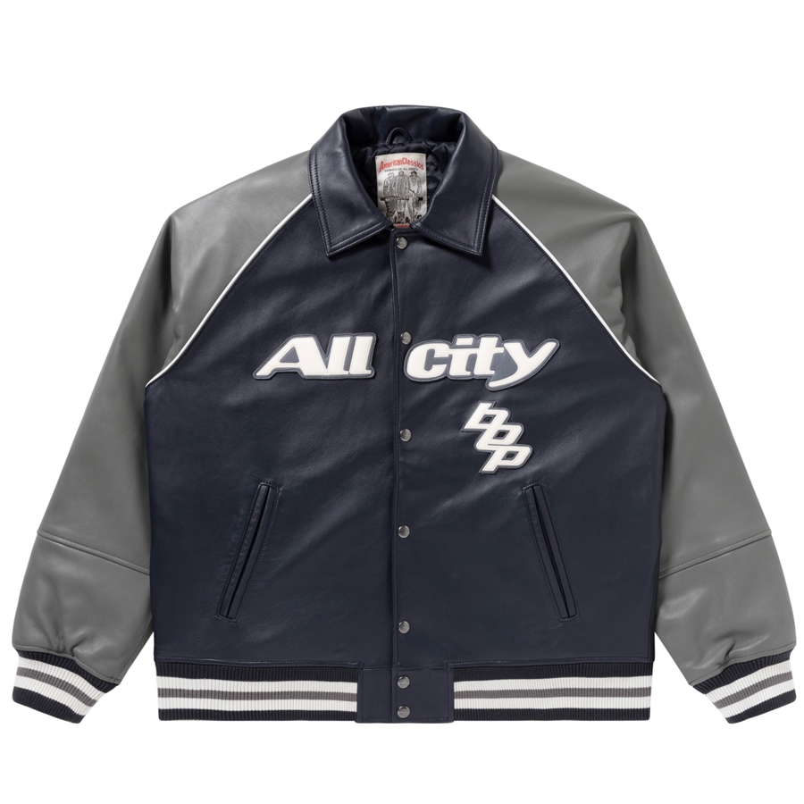 画像: BlackEyePatch/ALL CITY HWC AVIREX JACKET（GRAY/NAVY）