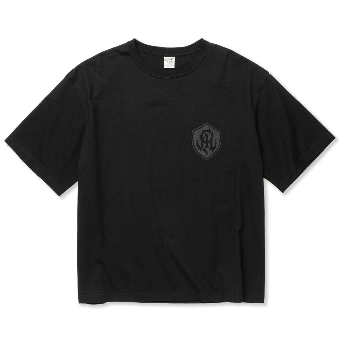 画像: 【30%OFF】CALEE/DROP SHOULDER S.V.D.S.H LOGO TEE ＜NATURALLY PAINT DESIGN＞（BLACK）［ドロップショルダープリントT-24春夏］