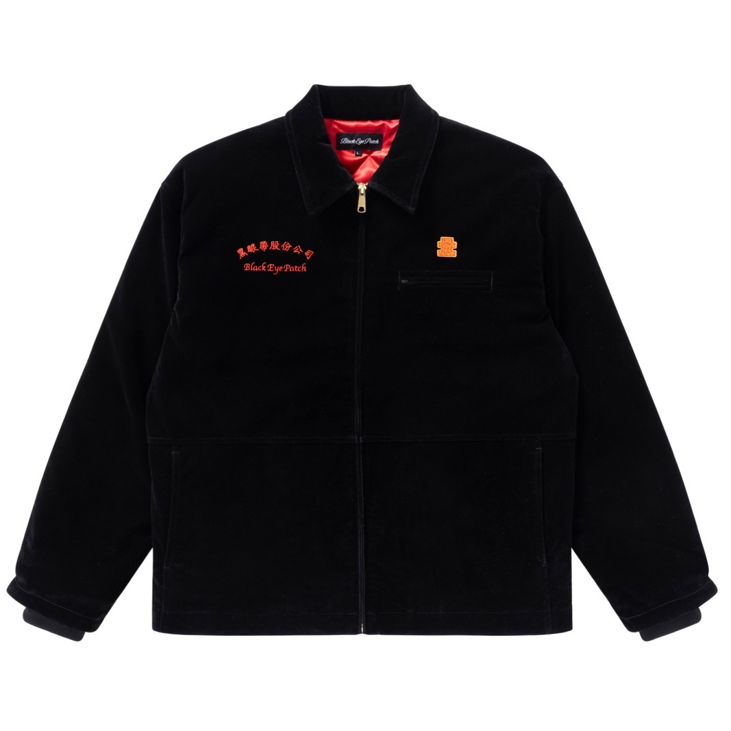 画像: BlackEyePatch/CHINATOWN STORE VELOUR WORK JACKET（BLACK）