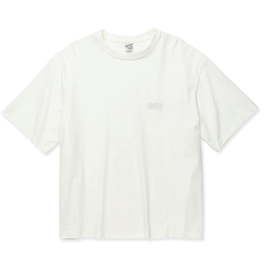 画像: CALEE/EMBROIDERY DROP SHOULDER S/S TEE（WHITE）［ドロップショルダー刺繍T-24春夏］