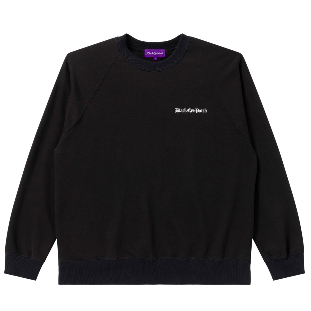 画像: BlackEyePatch/OE LOGO RAGLAN CREW SWEAT（BLACK）