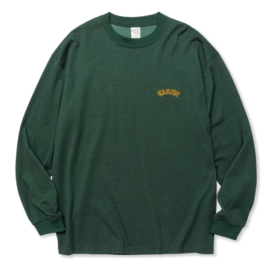 画像: 【30%OFF】CALEE/VINTAGE TYPE R/C DROP SHOULDER L/S TEE（GREEN）［ドロップショルダー長袖T-24春夏］