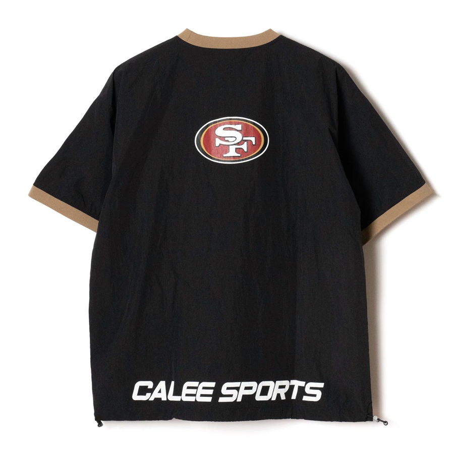 画像: CALEE/× NFL 49ERS S/S NYLON GAME SH（BLACK）［ナイロンゲームシャツ-23春夏］