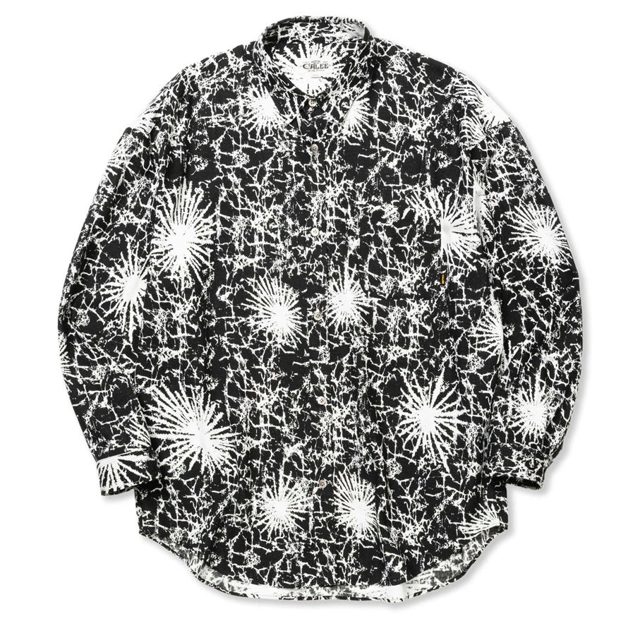 画像: 【30%OFF】CALEE/BATIK PATTERN OVER SHILHOUETTE L/S SH（BLACK）［オーバーシルエットシャツ-24春夏］