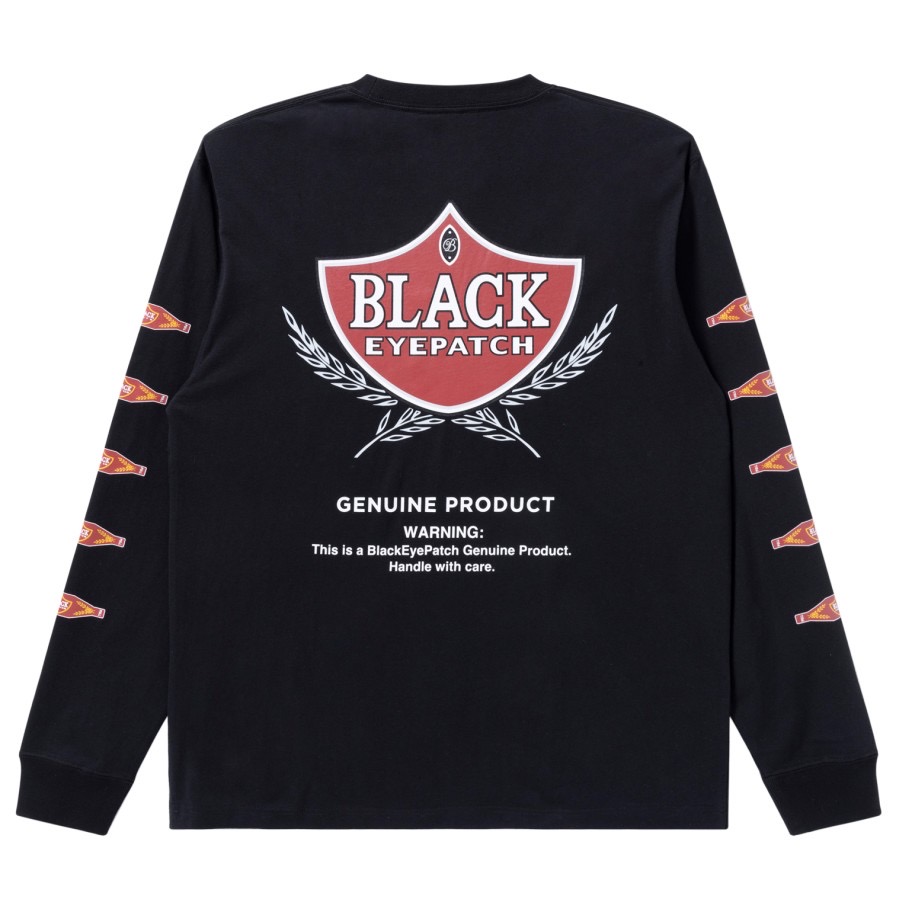 画像: BlackEyePatch/SWEET CIGAR LABEL L/S TEE（BLACK）