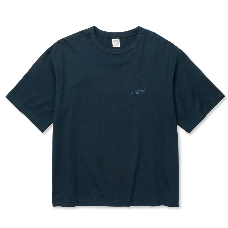 画像: 【30%OFF】CALEE/EMBROIDERY DROP SHOULDER S/S TEE（NAVY）［ドロップショルダー刺繍T-24春夏］