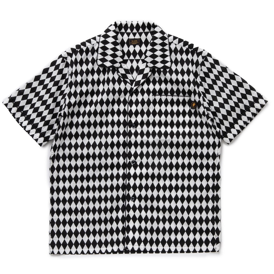 画像: 【30%OFF】RATS/CHECKERD FLAG S/S SHIRT（BLACK）［チェッカーフラッグシャツ-24春夏］