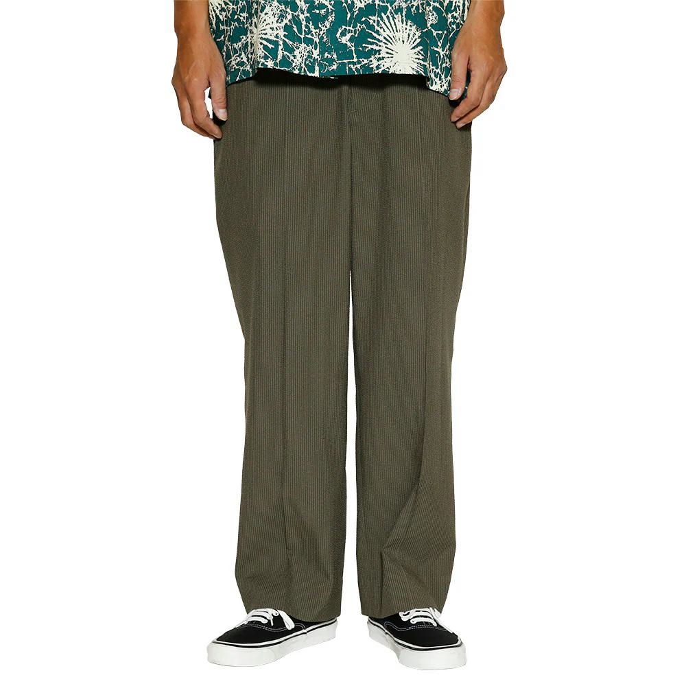 画像: 【40%OFF】CALEE/R/SUCKER WIDE SLACKS（OLIVE）［シアサッカーワイドスラックス-24春夏］