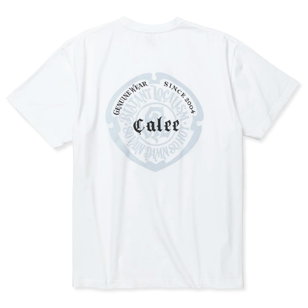 画像: 【30%OFF】CALEE/STRETCH EMBLEM LOGO TEE ＜NATURALLY PAINT DESIGN＞（WHITE）［プリントT-24春夏］