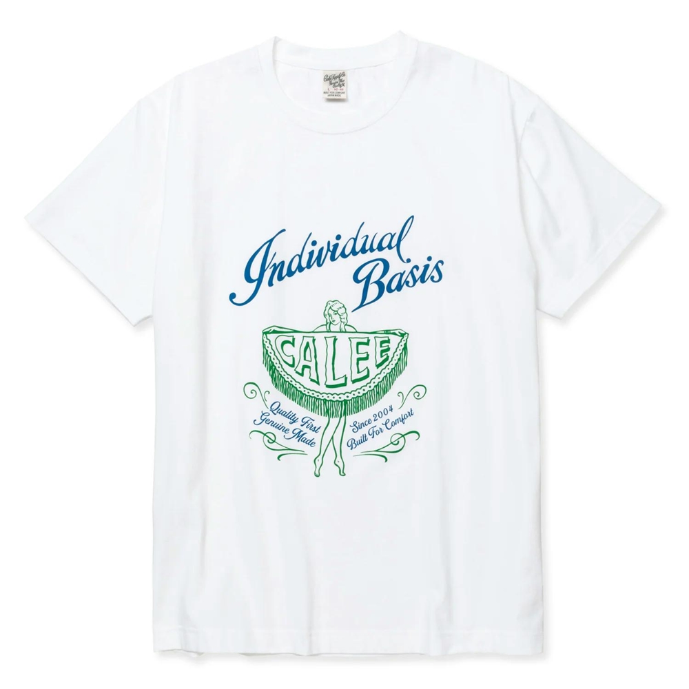 画像: 【30%OFF】CALEE/STRETCH SYNDICATE RETRO GIRL VINTAGE T-SHIRT ＜NATURALLY PAINT DESIGN＞（WHITE）［プリントT-24春夏］