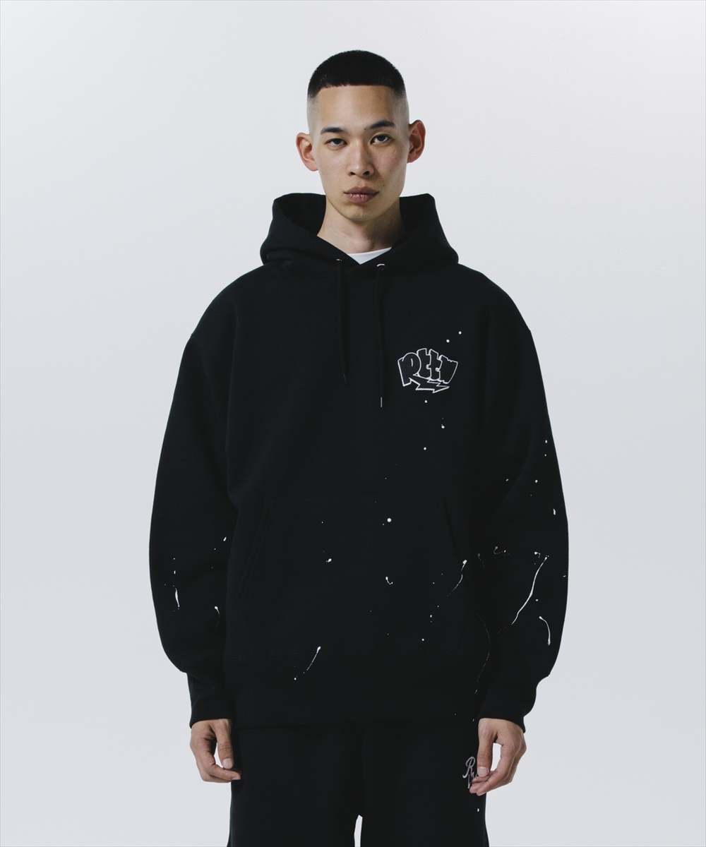 画像: 【30%OFF】ROTTWEILER/RW PAINTED PARKA（BLACK）［ペイント加工パーカー-24秋冬］