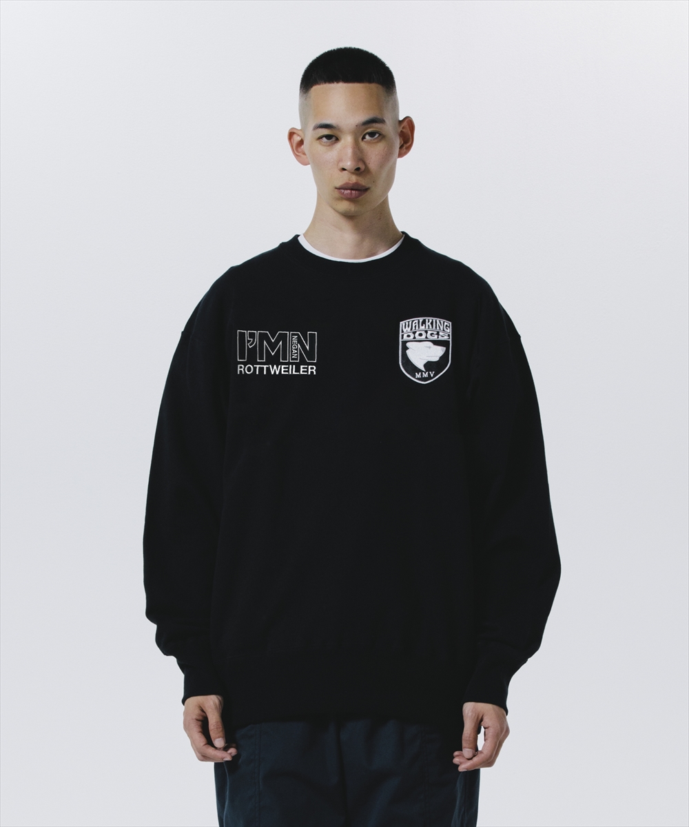 画像: 【30%OFF】ROTTWEILER/WALKING DOG SWEATER（BLACK）［クルーネックスウェット-24秋冬］