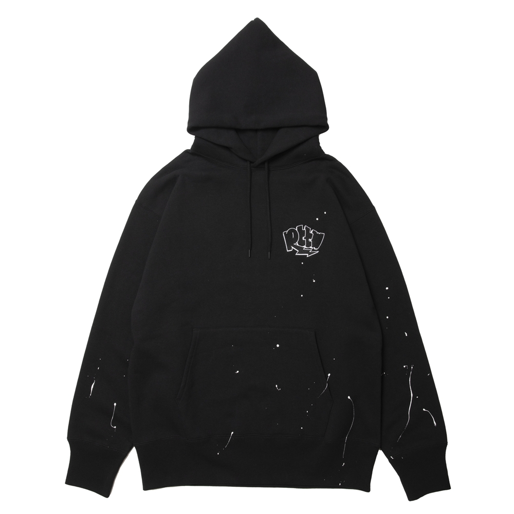 画像: 【30%OFF】ROTTWEILER/RW PAINTED PARKA（BLACK）［ペイント加工パーカー-24秋冬］