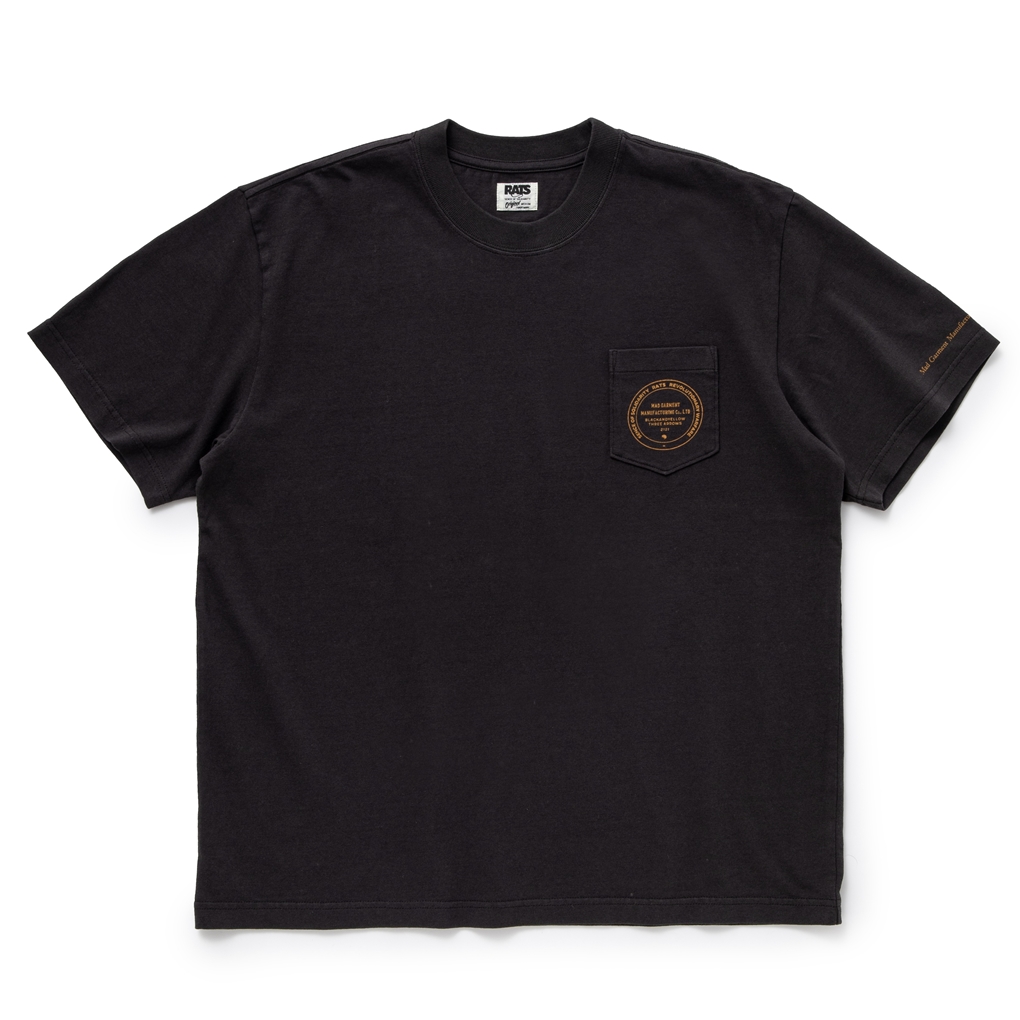 画像: 【30%OFF】RATS/ASH POCKET TEE（ASH BLACK）［プリントポケT-24春夏］