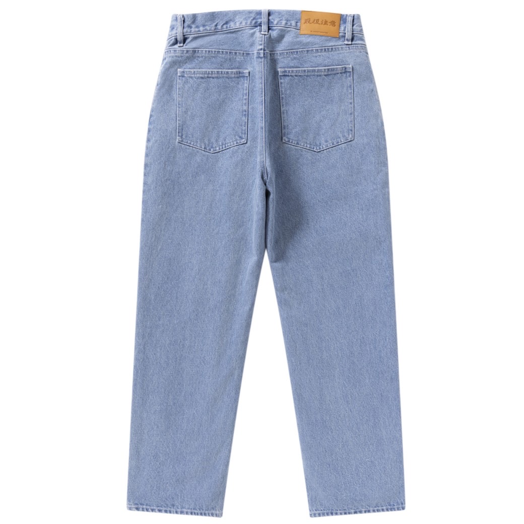 画像: BlackEyePatch/CHAIN STITCHED SCRIPT LOGO BAGGY JEANS（LIGHT BLUE）