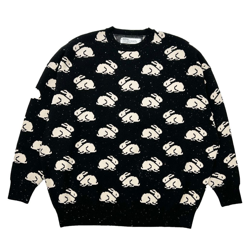 画像: 【30%OFF】DAIRIKU/"Rabbit" Oversized Pullover Knit（Black）［オーバーサイズニット-24秋冬］